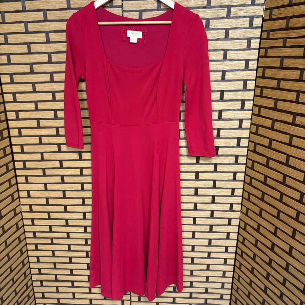 Maeve‎ Red Midi Dress Size XS